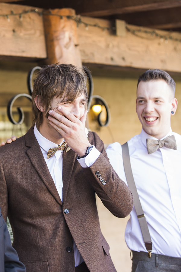 emotional groom, photo by Rachel Solomon | via junebugweddings.com