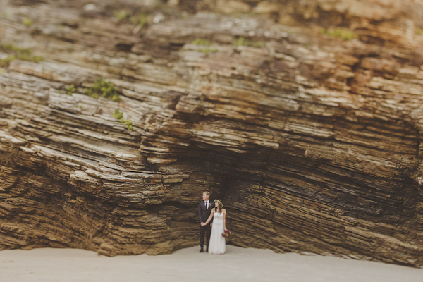 destination elopement on the Playa de las Catedrales in Spain, photo by Ed Peers | via junebugweddings.com