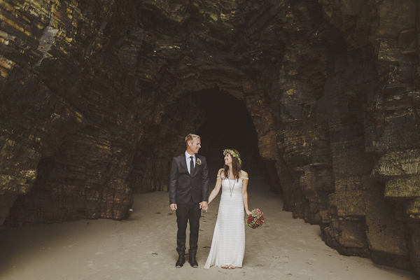 destination elopement on the Playa de las Catedrales in Spain, photo by Ed Peers | via junebugweddings.com