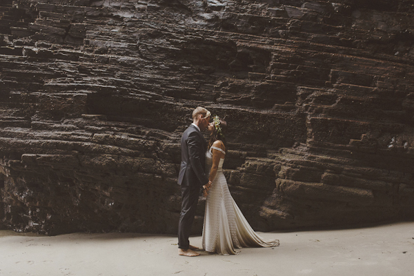 destination elopement on the Playa de las Catedrales in Spain, photo by Ed Peers | via junebugweddings.com