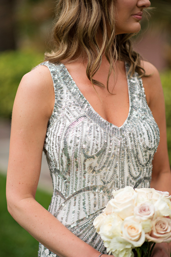 glamorous bridal party style, photo by Kristen Weaver Photography | via junebugweddings.com