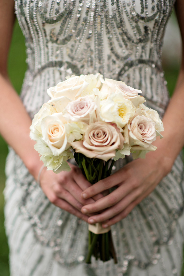 glamorous bridal party style, photo by Kristen Weaver Photography | via junebugweddings.com