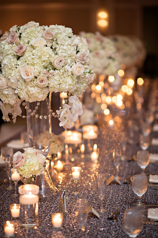 glamorous bridal party style, photo by Kristen Weaver Photography | via junebugweddings.com