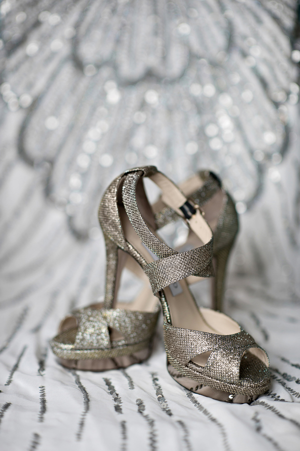 glamorous bridal party style, photo by Kristen Weaver Photography | via junebugweddings.com