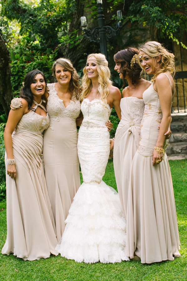 Tan bridesmaid hotsell dresses long