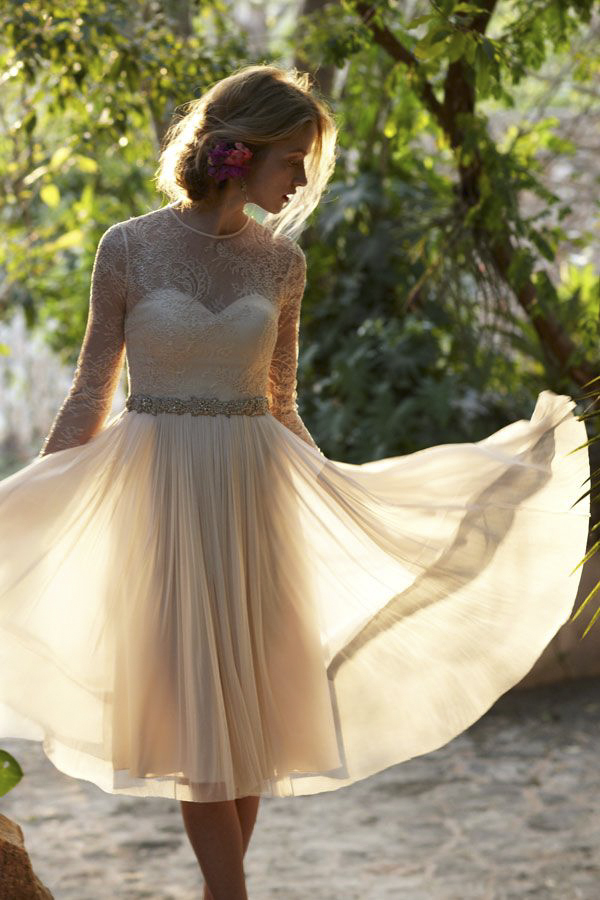 Get the Perfect Bohemian Bride Look with BHLDN via Junebug Weddings