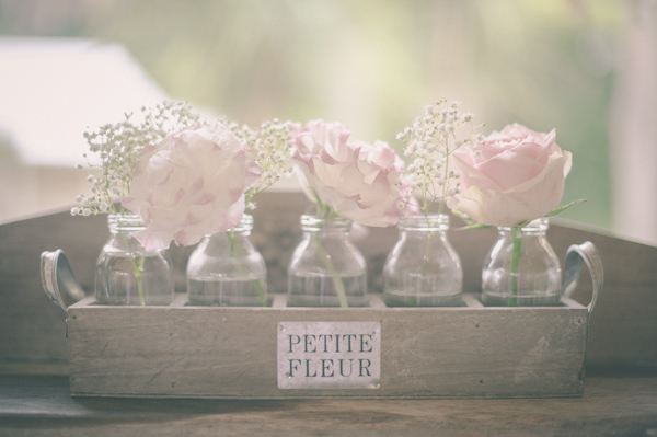 blush and mint wedding decor, photo by Still55 Photography | via junebugweddings.com