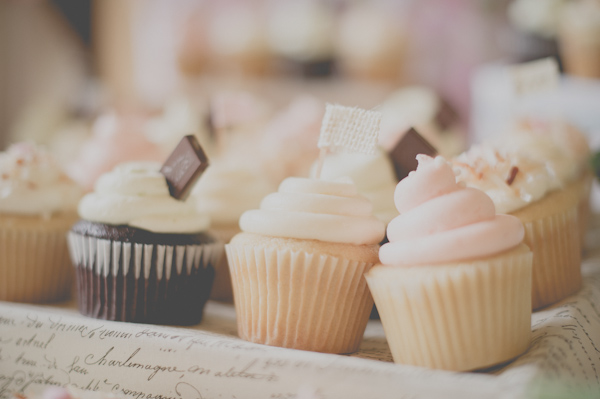 wedding cupcakes by Sweet City Cupcakes, photo by Still55 Photography | via junebugweddings.com