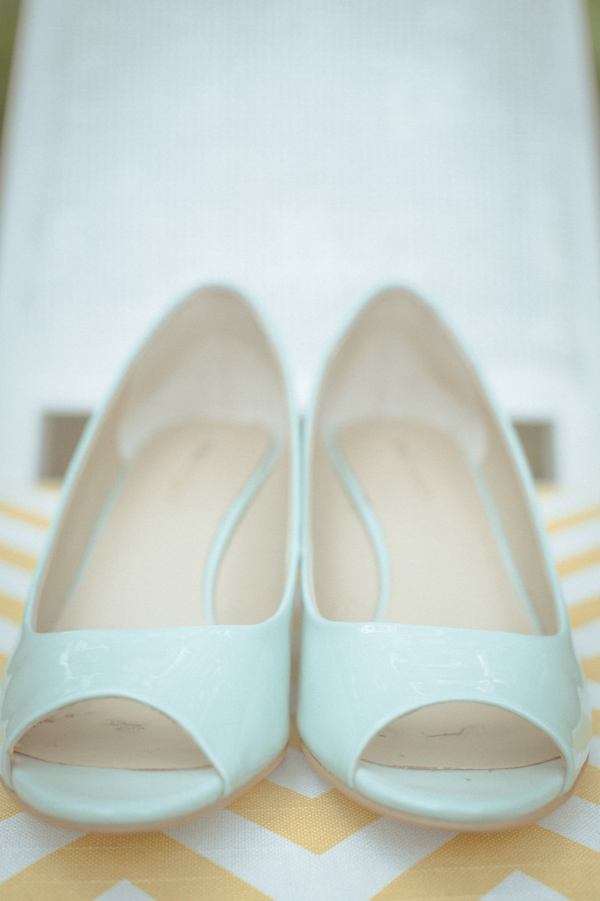 mint bridal shoes, photo by Still55 Photography | via junebugweddings.com