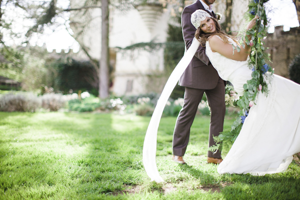 Parisian elopement inspiration photo shoot at the Château de Challain, photo by Cat Hepple Photography | via junebugweddings.com