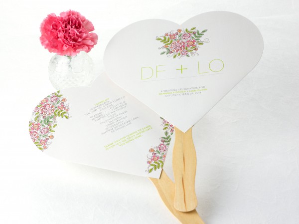 Heart-shaped Wedding Program  Fan from MagnetStreet