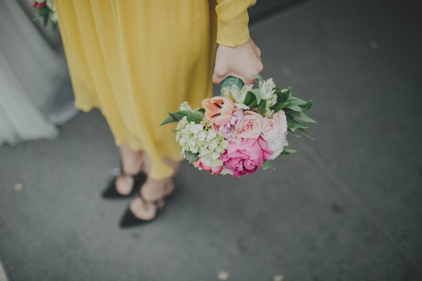 vibrant bridesmaids' bouquet