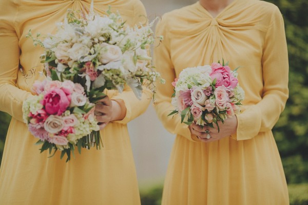 unique yellow bridesmaids' dresses