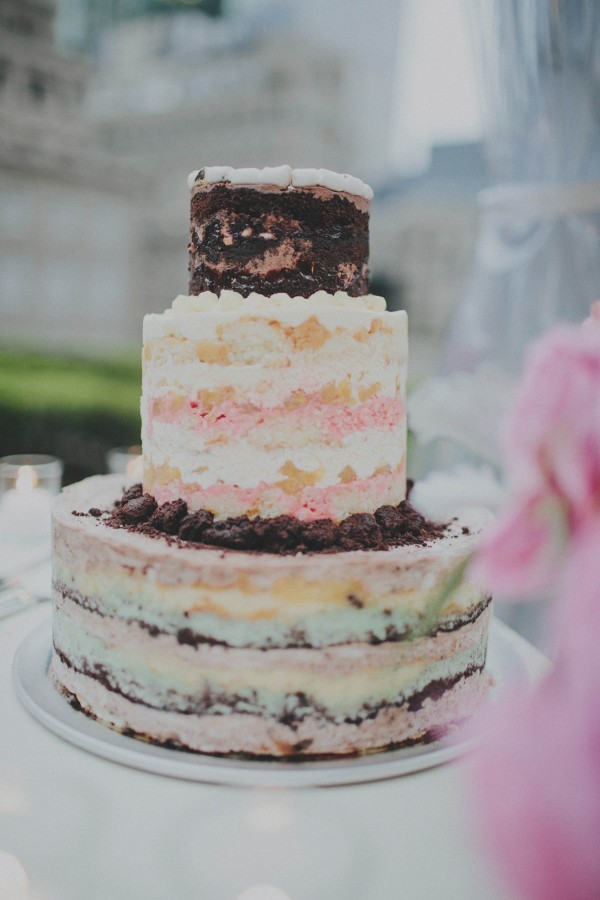 beautiful 'naked' cake