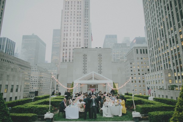 timeless rooftop wedding in NYC decor