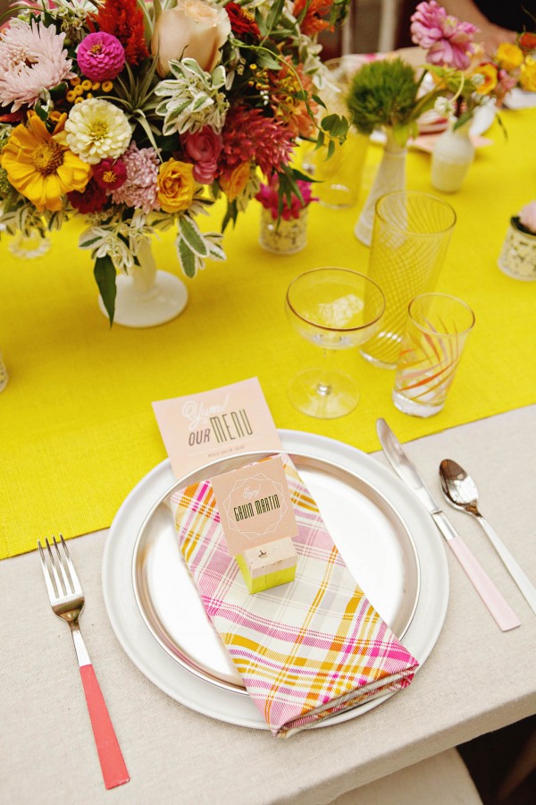 sorbet inspired table scape