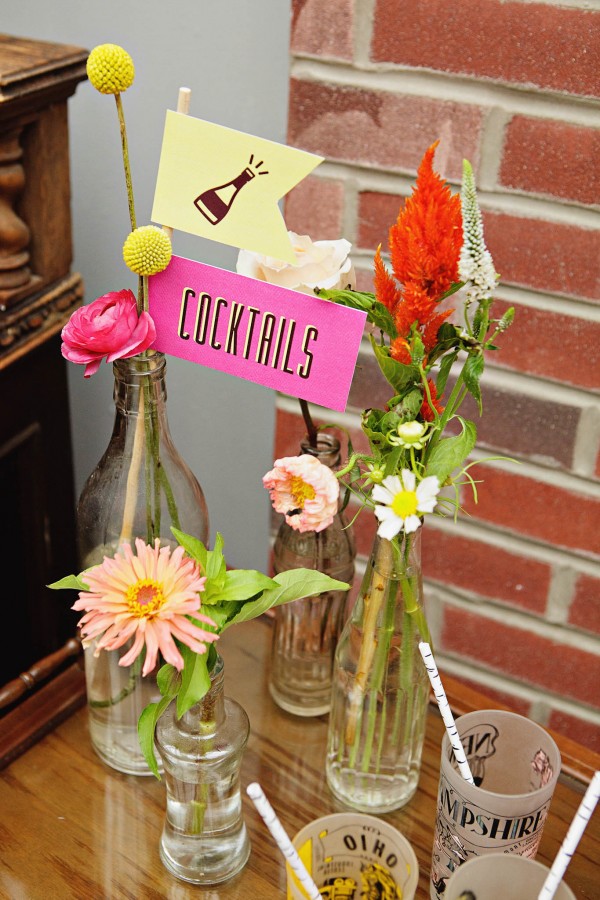 reception cocktail sign 