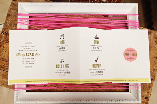 bright wedding invitations