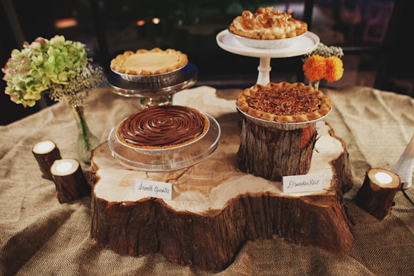 tree stump wedding dessert idea