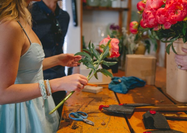 Peonies at Olla Flower Shop in Vancouver