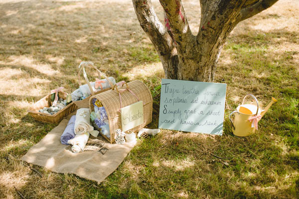 picnic blanket wedding seating plan sign