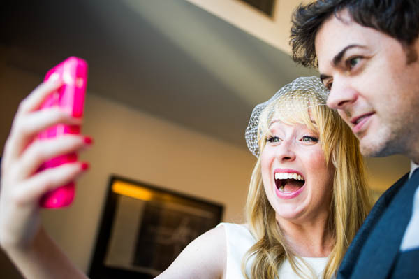 adorable couple selfie before the ceremony