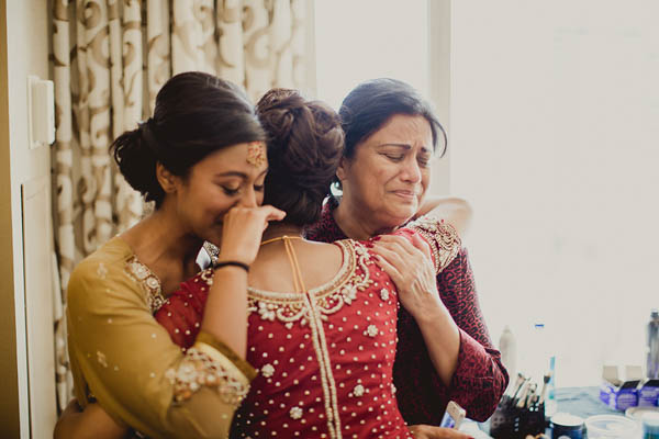 traditional Indian wedding sentimental hug