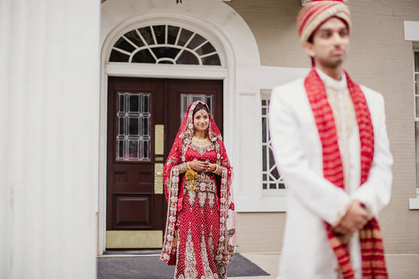 couple's first look portrait