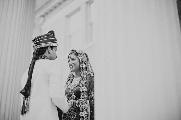 traditional Indian wedding first look