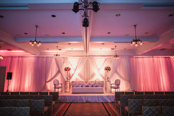 elegant pink Indian wedding ceremony space
