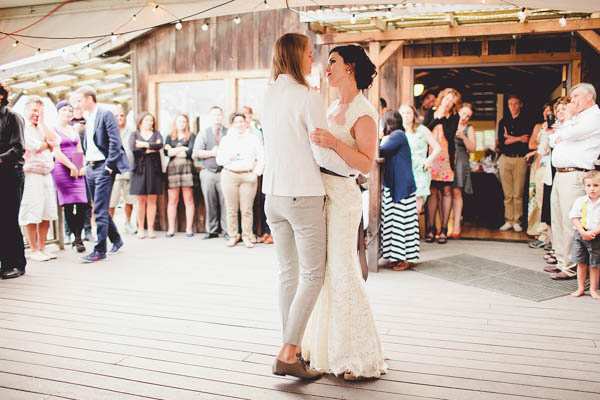 seaside wedding reception dance party