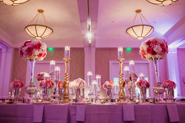 elegant Indian wedding reception decor