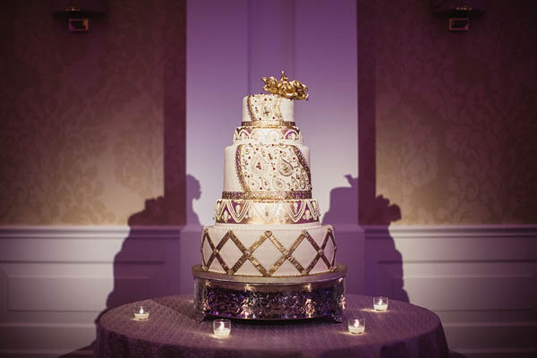 sophisticated Indian wedding intricate cake