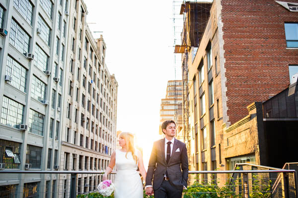 New York cityscape wedding portrait
