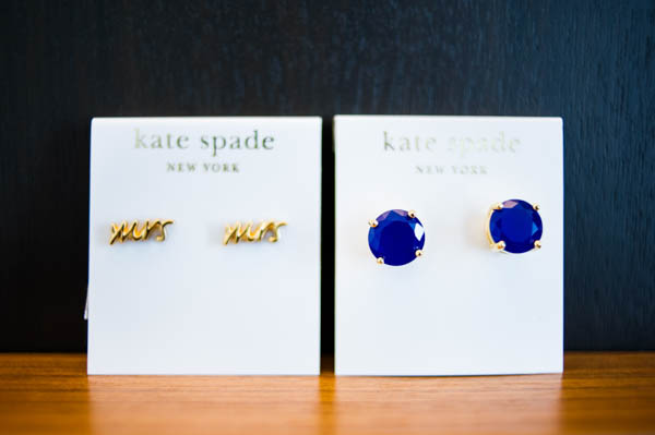 Kate Spade wedding day earrings