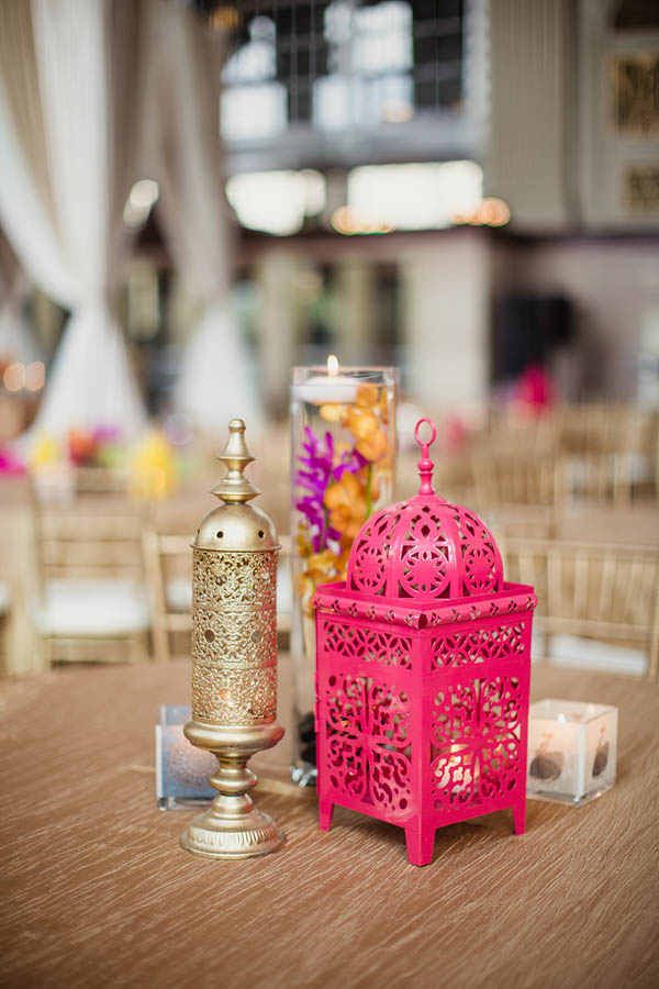 vibrant Indian wedding table decor