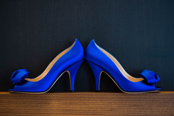 classic royal blue Kate Spade wedding shoes
