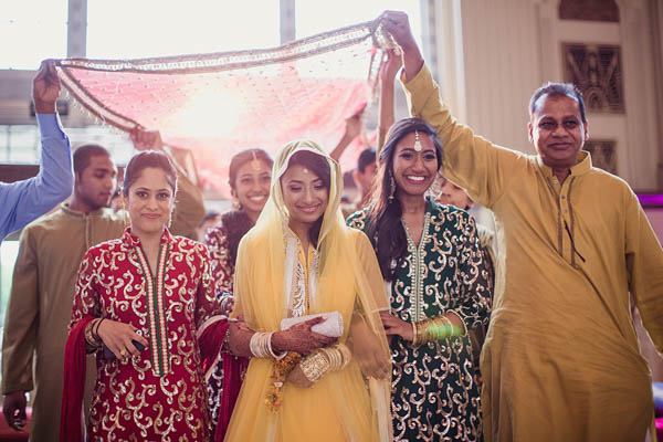 traditional Indian wedding ceremony bridal entrance