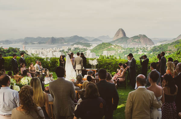 breathtaking outdoor wedding in Brazil ceremony, photo by Marina Lomar | via junebugweddings.com