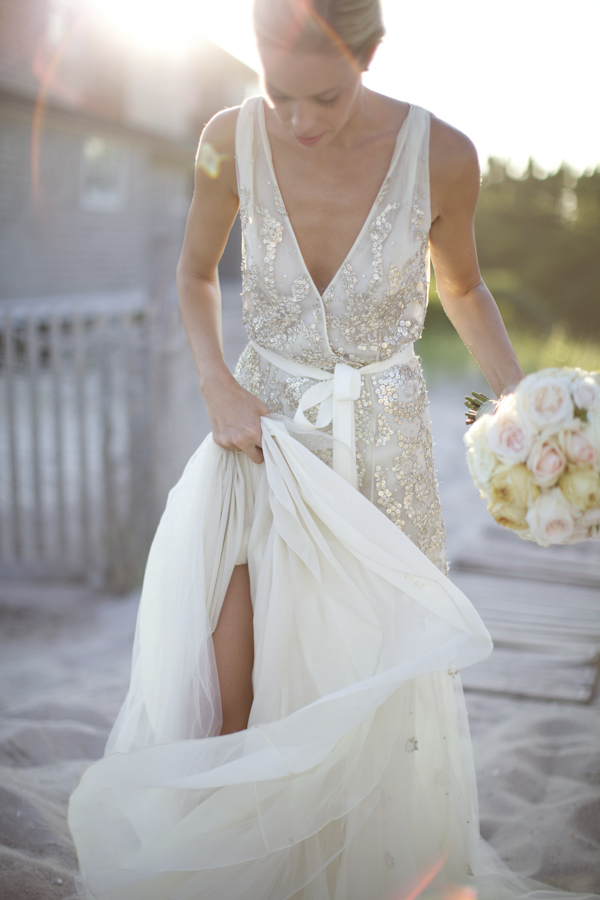 tulle sequin dress beach bridal style inspiration