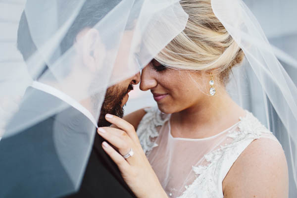 soft and airy portrait with veil