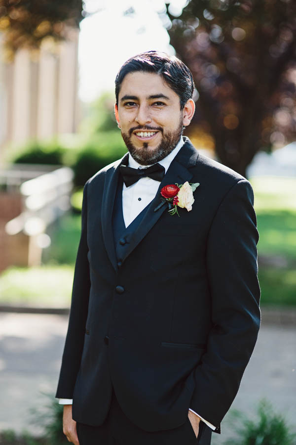 stylish groom's portrait