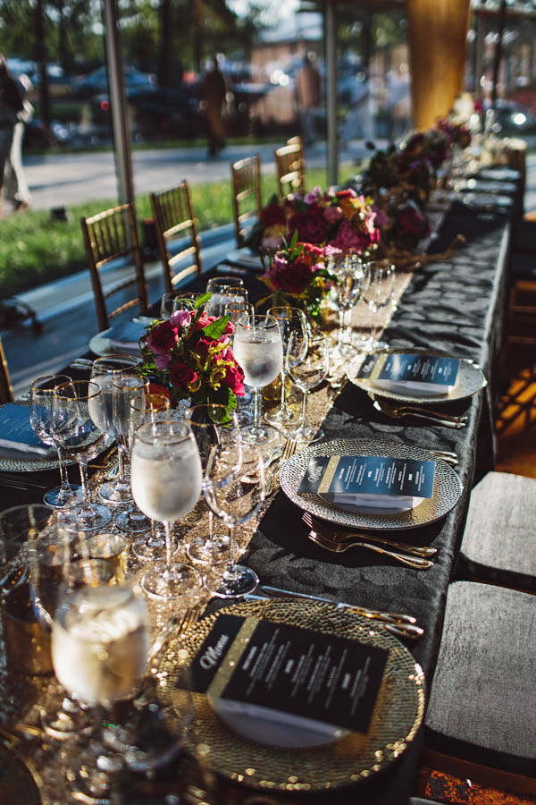 modern and glamorous tablescape
