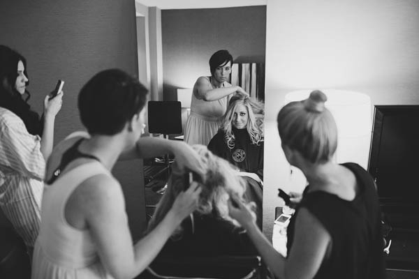 bride getting ready portrait