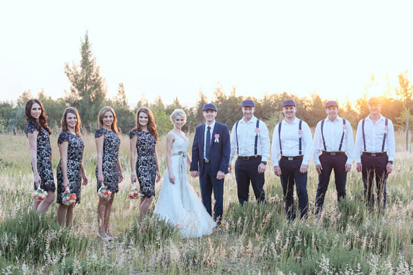 stylish navy wedding party fashion