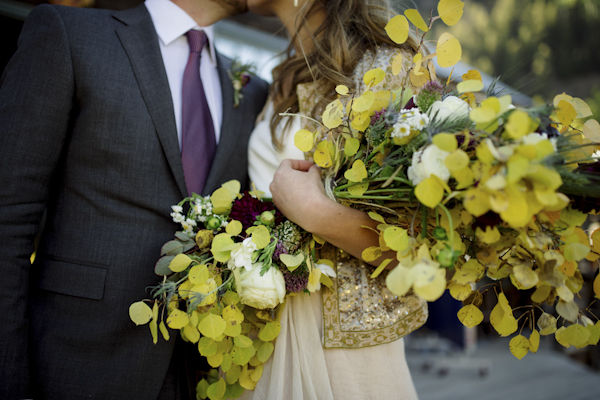 rustic mountain wedding bouquet, photo by Chowen Photography | via junebugweddings.com