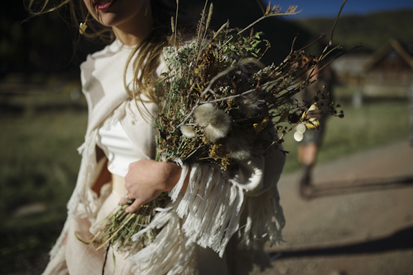 rustic mountain wedding bouquet, photo by Chowen Photography | via junebugweddings.com