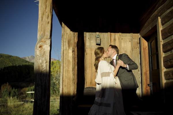 rustic mountain wedding portrait, photo by Chowen Photography | via junebugweddings.com