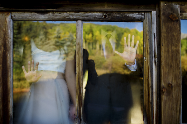 rustic mountain wedding portrait, photo by Chowen Photography | via junebugweddings.com