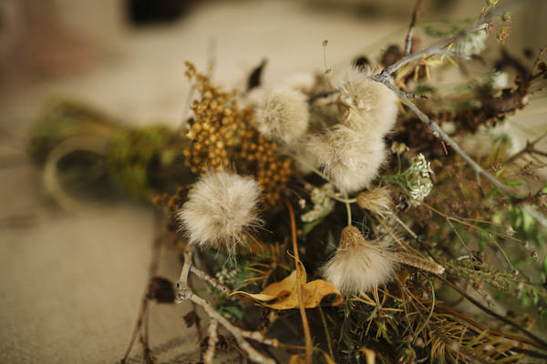 rustic mountain wedding flowers, photo by Chowen Photography | via junebugweddings.com